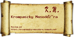 Krompaszky Menodóra névjegykártya